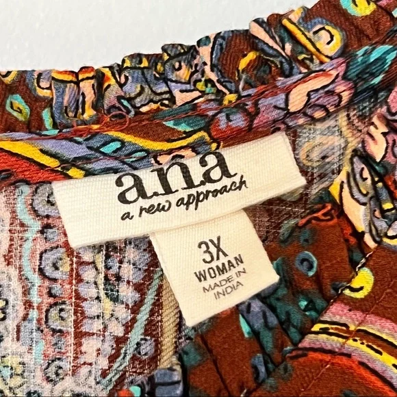 NWT. A.N.A. 2 tier ruffled dress. SZ 3X - Picture 7 of 8